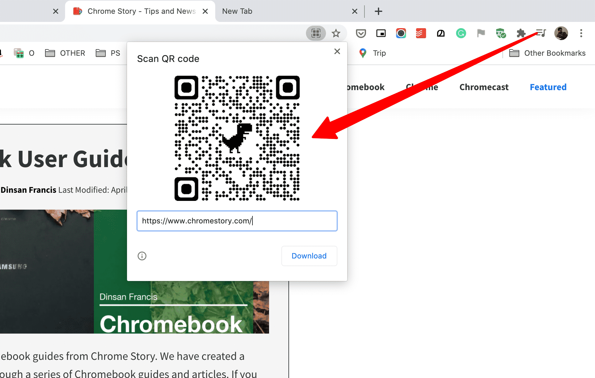 How To Generate Qr Code And Share Urls Using Chrome Chrome Story