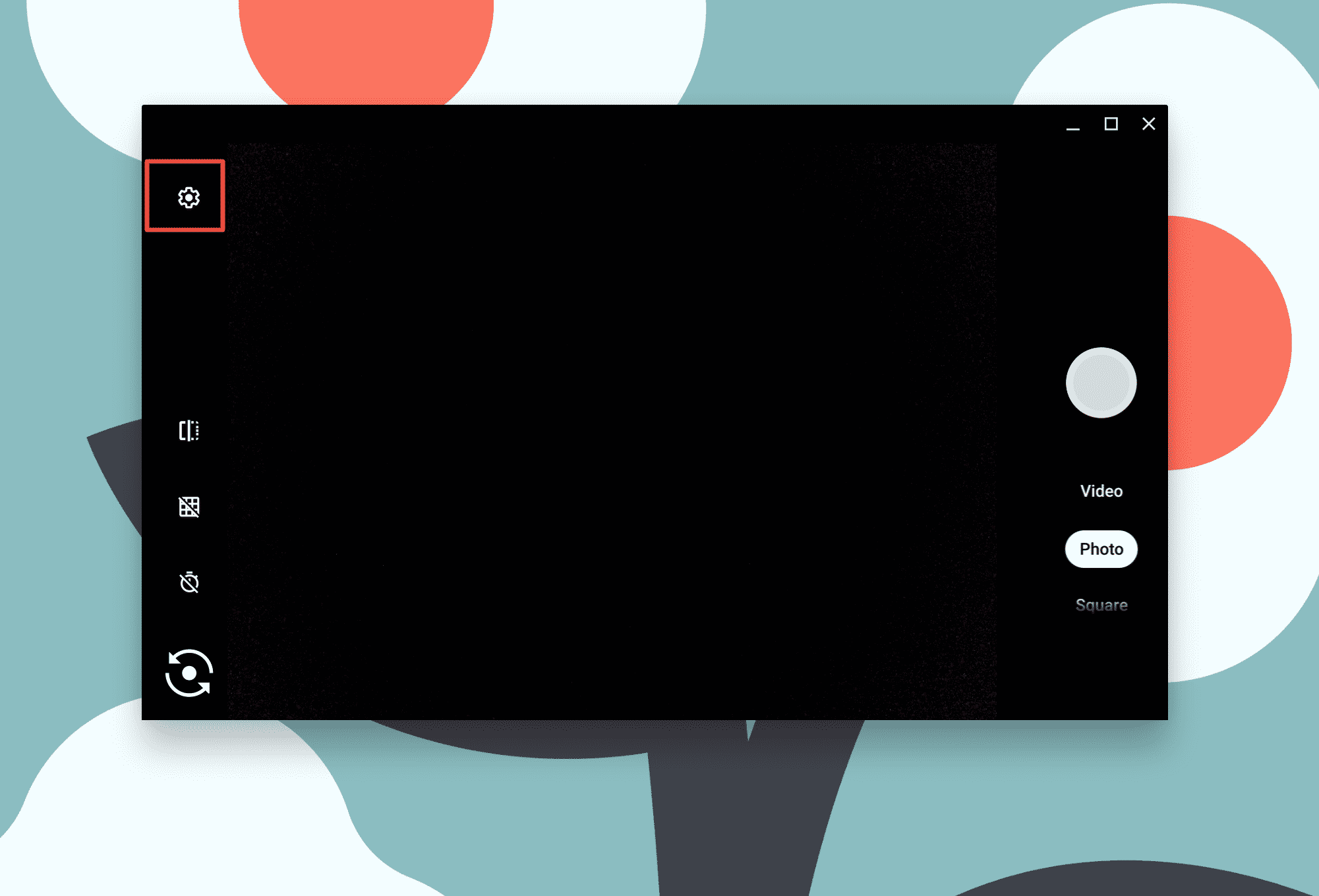 Chromebook Camera App Settings (Gear Icon)