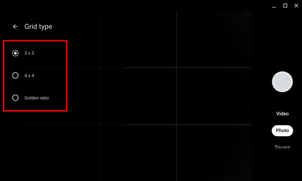 Chromebook Camera Grid Type